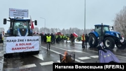 Протест польских фермеров у границы, 9 февраля