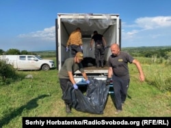 Эксгумация тел вагнеровцев под Бахмутом. Фото: Алексей Юков