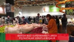 Bakıda bəzi supermarketlərdə sıxlıq yaşanır