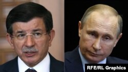 Ahmet Davutoglu və Vladimir Putin