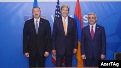 İlham Əliyev, John Kerry və Serzh Sargsyan Uelsdə - 5 sentyabr 2014