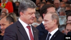 Petro Poroshenko və Vladimir Putin