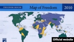 Карта свободы, составленная Freedom House