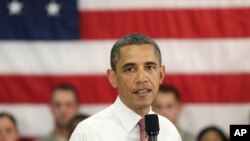 U.S. -- President Barack Obama speaks to soldiers from the 10th Mountain Division, many of whom have just returned from Afghanistan, in Fort Drum, 23Jun2011