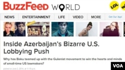 BuzzFeed saytının Azərbaycana dair məqaləsindən görüntü. 