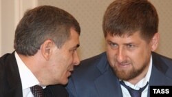 Kabardin-Balkar prezidenti Arsen Kanokov və Çeçenistan prezidenti Ramzan Kadyrov -2009