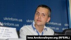 Юрий Ильченко на пресс-конференции в Киеве, 17 августа 2016 года