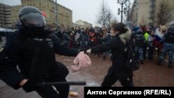 Стычки с полицией в Москве